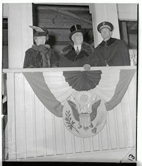 President Roosevelt and Family Watching the Inaugural Parade