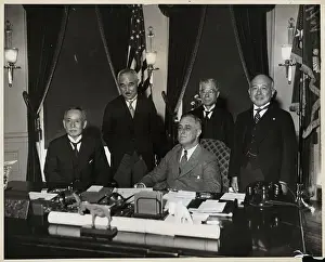 Ambassador Prints: President Roosevelt and Japan's Delegation Members