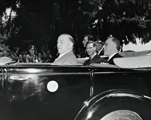 George Vi Prints: President Roosevelt, King George VI, and Prime Minister Mackenzie in Car