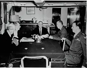 Leahy Prints: President Roosevelt Meeting with Military Leaders