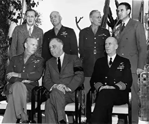 Ambassador Prints: President Roosevelt with Military Leaders and Diplomats