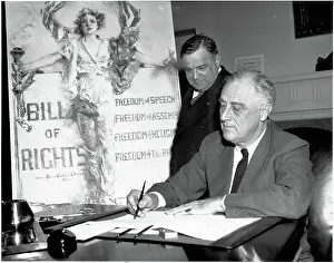 President Roosevelt Signing Bill