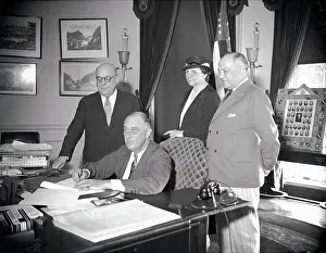 Robert F Prints: President Roosevelt Signing Bill