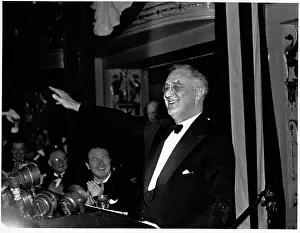 Speaker Prints: President Roosevelt Waving