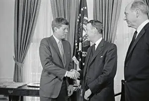 Diplomacy Prints: President Shaking Hands with Ambassador