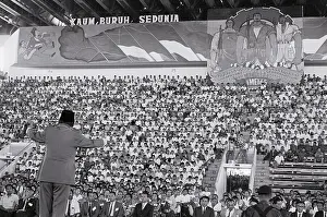 May Day Prints: President Sukarno Addressing May Day Rally
