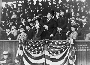 Throwing Prints: President Taft Throwing the First Pitch at a Baseball Game