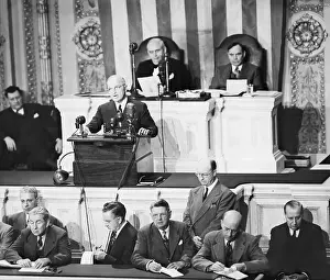 Joseph W Prints: President Truman Addressing Congress