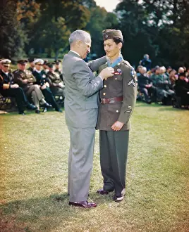 President Truman Awarding Congressional Medal of Honor