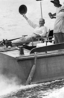 Bermuda Prints: President Truman Fishing In Bermuda