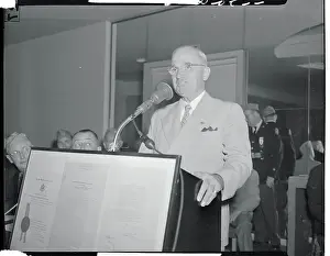 President Truman Giving a Speech