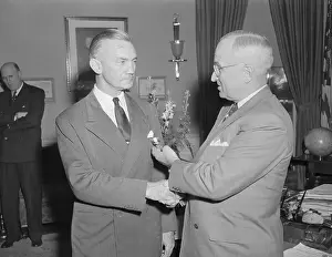 President Truman Presenting a Medal to James Forrestal