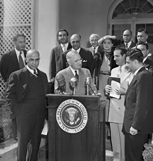 President Truman Receives Leaders