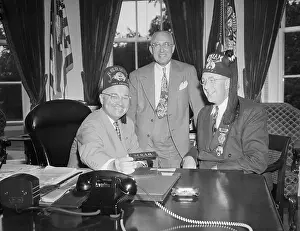 President Truman and Shriners in Oval Office