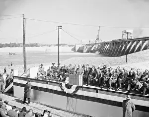 President Truman Speaking at Ceremony