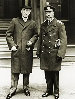 Old Age Prints: President Woodrow Wilson Posing with King George V