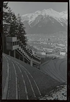 Innsbruck Prints: Press Boxes Alongside Ski Jump