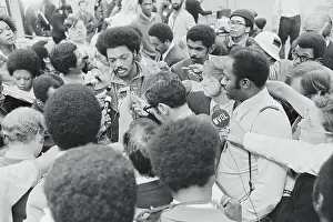 Press Interviewing Attendee of National Black Political Convention