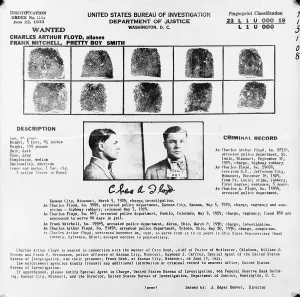 Department Prints: Pretty Boy Floyd's Criminal Record