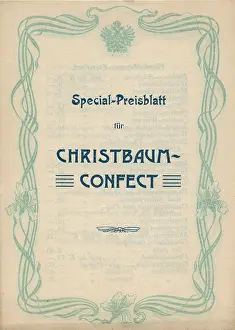 Anonymous Prints: Price list for Christmas tree confectionery from Demel