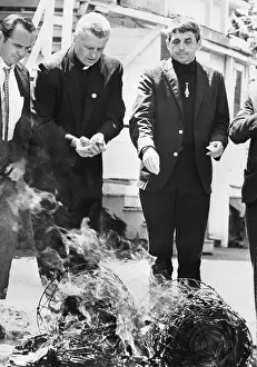 Priests Burn Draft Records