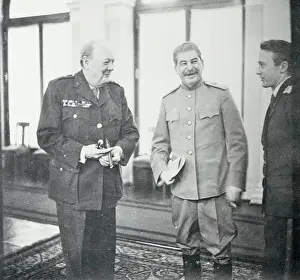 Prime Minister Churchill and Marshal Stalin During Meeting at Yalta