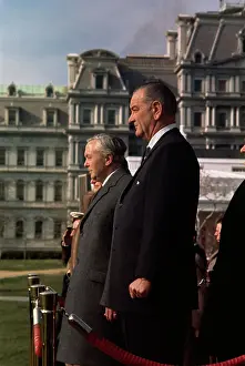 Prime Minister Harold Wilson with President Lyndon B. Johnson