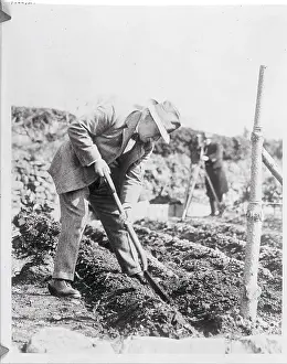 Prime Minister Lloyd George Digging