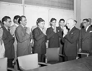 Delegation Prints: Prime Minister Nerhu At United Nations