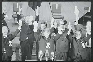 Sato Eisaku Prints: Prime Minister Sato at Political Convention