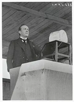 Stanley Baldwin Prints: Prime Minister Stanley Baldwin Standing at Podium