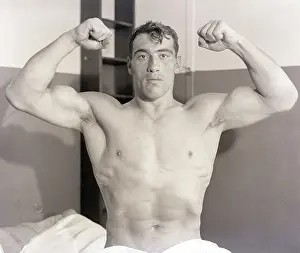 Muscles Prints: Primo Carnera Flexing Biceps