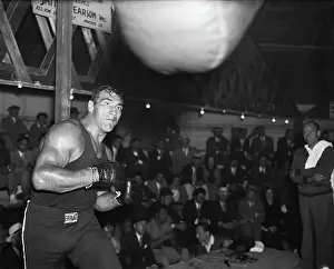 Punching Prints: Primo Carnera Punching Bag in Training