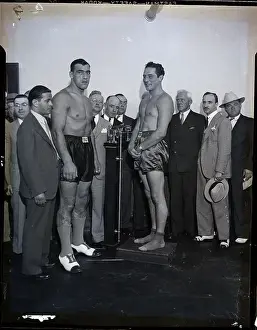 Championship Prints: Primo Carnera Watches Max Baer Weigh-In