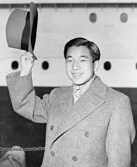 Akihito Prints: Prince Akihito Doffing His Hat
