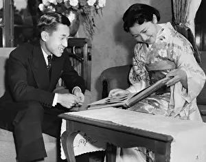 Akihito Prints: Prince Akihito and His Fiancee