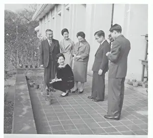 Princess Of Japan Prints: Prince Akihito Filming His Family