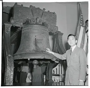 Akihito Prints: Prince Akihito and Liberty Bell