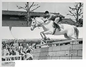 Akihito Prints: Prince Akihito Riding Horse