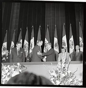Prince Bernhard Greeting Adolfo Lopez-Mateos