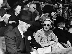Bernhard Prints: Prince Bernhard with Princess Juliana Spectating Olympics