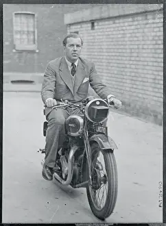 Prince Bertil Riding a Motorcycle