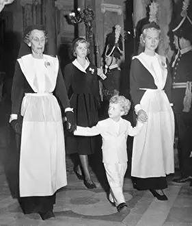 Queen Of Sweden Prints: Prince Carl Gustav with Queen Louise and Mother