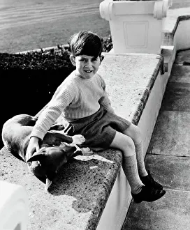 Charles Prints: Prince Charles As Boy With Dog