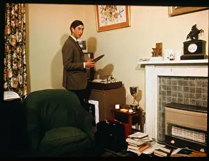 Charles Prints: Prince Charles Holding a Record in Hand
