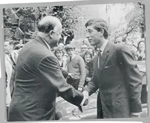 Charles Prints: Prince Charles Shaking Hands with a Chancellor
