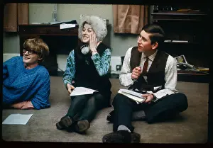 Prince Charles Sitting on Floor with College Friends
