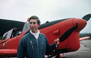 Charles Prints: Prince Charles Standing in Front of Airplane
