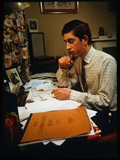 Charles Prints: Prince Charles Studying at Desk