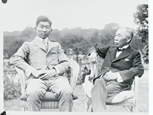 Chichibu Prints: Prince Chichibu with Baron Hayashi